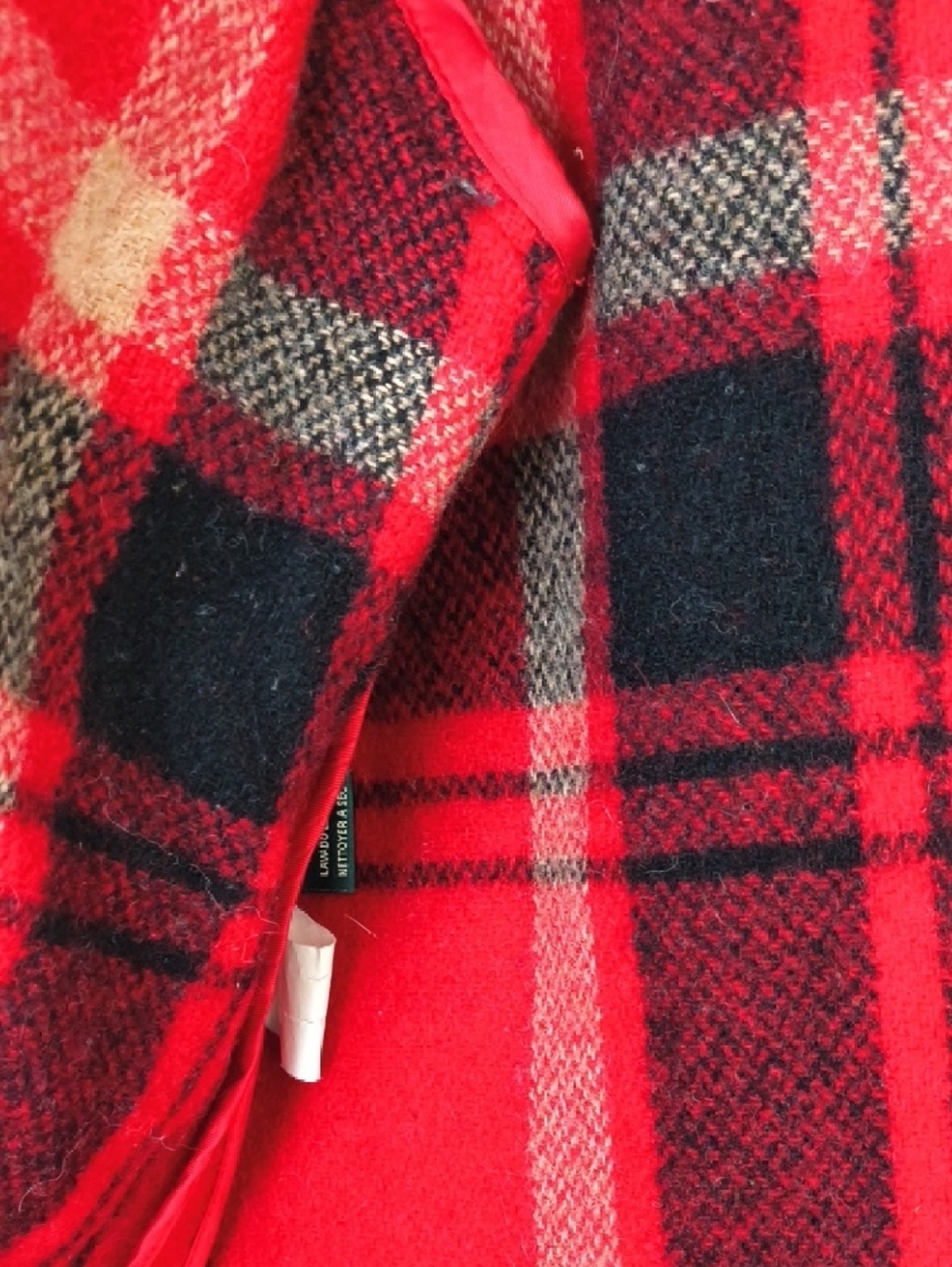 Ralph Lauren Vintage Red and Black Plaid Wool Chore Coat - Picture 7 of 9